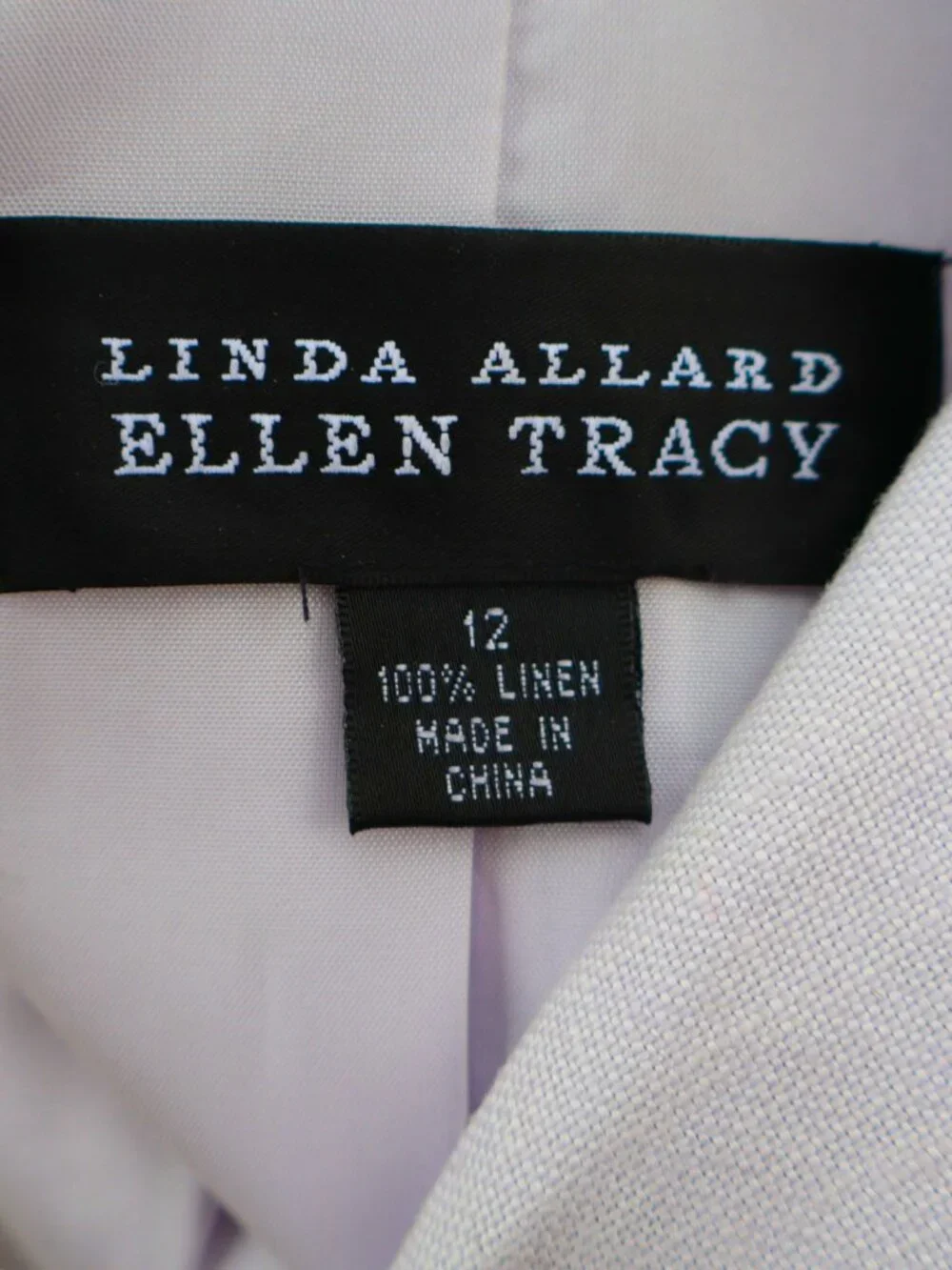 Vintage Size 12 Lavender 100% Linen Dress Linda Allard Ellen Tracy 90s